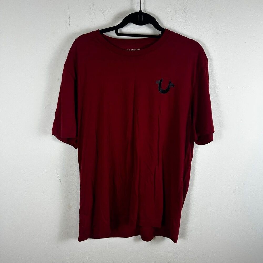 True Religion T-Shirt Mens 2XL Red Graphic Print Short Sleeve Crew Neck Tee